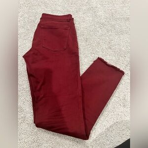 DL1961 Women's Deep Red Ankle Jeans